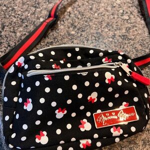 Disney Minnie Mouse Black and Red Crossbody Bag